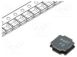 Inductor: wire; SMD; 4.7uH; Ioper: 4A; R: 22mΩ; ±20%; NRS; 8x8mm; H: 3mm