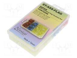 Kit: connectors; crimped; for cable; 90pcs; angled 90°