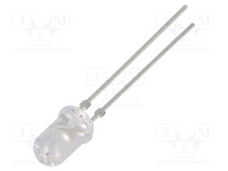 LED; blue; 5mm; 30°; Front: convex; 2.9÷3.4VDC; No.of term: 2