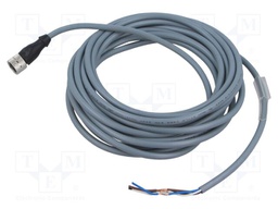 Cable: for sensors/automation; M12; PIN: 4; straight; 5m; socket