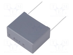 Capacitor: polypropylene; X2; 4.7uF; 37.5mm; ±10%; 41.5x32x19mm