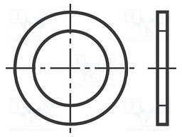 Washer; round; M12; D=15.5mm; fiber; DIN: 7603A; BN: 449