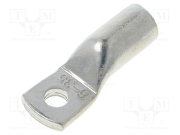 Tip: ring tube; M6; 35mm2; crimped; for cable; tinned; copper; 6.4mm