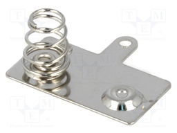 Button-like/spring contact(left); Mounting: soldered; Batt.no: 2