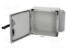 Enclosure: wall mounting; X: 400mm; Y: 400mm; Z: 210mm; ARCA; grey