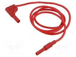Test lead; 32A; banana socket 4mm,angular banana plug 4mm; red