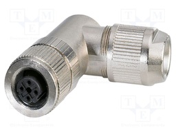 Connector: M12; plug; PIN: 4; 48V; angled; IP67; IDC; Contacts: CuSn