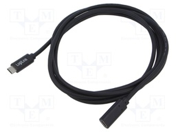 Cable; High Speed,USB 2.0; USB C socket,USB C plug; 2m; black