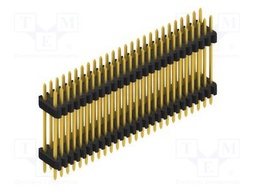 Connector: pin strips; pin header; male; PIN: 52; 1.27mm; THT; 2x26
