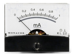 Meter: mounting; on panel; 4 screws on the meter's rear; Class: 2