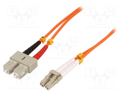 Connector: fiber optic; patchcord; multi mode duplex (MM); LC,SC