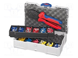 Kit: for crimping push-on connectors, terminal crimping; case