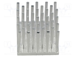 Heatsink: extruded; grilled; natural; L: 36mm; W: 36mm; H: 30mm; plain