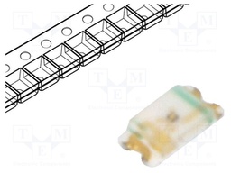 LED; SMD; 0603; green; 2.5÷6.3mcd; 1.6x0.8x0.36mm; 2.2V; 20mA; 54mW