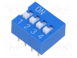 Switch: DIP-SWITCH; Poles number: 4; OFF-ON; 0.025A/24VDC; Pos: 2