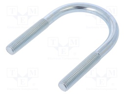 U-bolt; B; steel; zinc; Thread len: 53mm; Int.width: 61mm; H: 110mm
