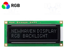 Display: LCD; FSTN Negative; 16x2; black; 80x36mm; LED; 5V