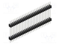 Connector: pin strips; pin header; male; PIN: 27; 1.27mm; THT; 1x27
