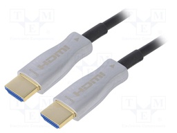 Cable; HDMI 2.0,optical; HDMI plug,both sides; 20m; black