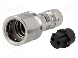 Connector: circular; plug; female; PIN: 2; w/o contacts; for cable