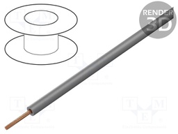 Wire; stranded; Cu; 0.25mm2; grey; PVC; 100V; 25m; Class: 5