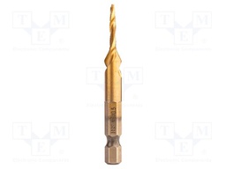 For internal thread; L: 65mm; 1/4"; tap; Thread: M3; Ø: 2.5mm