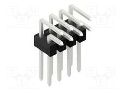 Connector: pin strips; pin header; male; PIN: 8; 2.54mm; THT; 2x4
