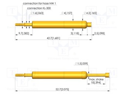 Test needle; Spring compression: 6mm; 10mm; 10A; steel; Ø: 2.5mm
