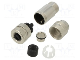 Plug; M12; PIN: 5; female; A code-DeviceNet / CANopen; for cable