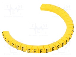 Markers for cables and wires; Label symbol: E; 2.5÷5mm; PVC; PA
