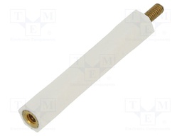 Insulating sleeve; hexagonal; M2,5; M2,5; L: 35mm; Spanner: 6mm