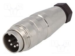 Connector: M16; male; for cable; IP65,IP67; plug; soldering; 100V