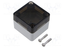 Enclosure: multipurpose; X: 50mm; Y: 52mm; Z: 40mm; 1554; light grey