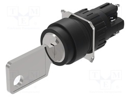 Switch: rotary with key; 16mm; Stabl.pos: 2; NC + NO; Pos: 2; 51