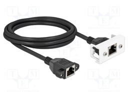 Easy 45; RJ45 socket,both sides; on panel,in housing,push-in