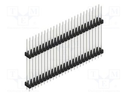 Connector: pin strips; pin header; male; PIN: 50; 2.54mm; THT; 2x25