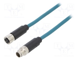 Cable: for sensors/automation; PIN: 8; male; M12 male,M12 female