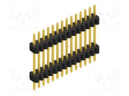 Connector: pin strips; pin header; male; PIN: 14; 1.27mm; THT; 1x14