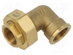 Double connector,conical,female-female; brass CW617N; BR
