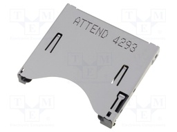 Connector: for cards; SD; push-push; SMT; gold-plated