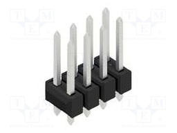 Connector: pin strips; pin header; male; PIN: 8; 2.54mm; THT; 2x4