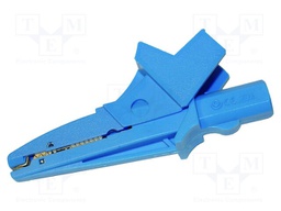 Crocodile clip; 20A; blue; max.16mm; 1kV; Type: insulated