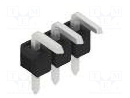 Connector: pin strips; pin header; male; PIN: 3; 2.54mm; THT; 1x3