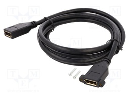 Cable; DisplayPort socket,both sides; DisplayPort 1.2; Len: 2m