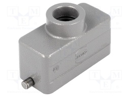Enclosure: for Han connectors; Han; size 16B; for cable; straight