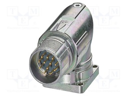 Connector: M23; socket; PIN: 12; crimped; angled; IP68; M23 PRO; 8A