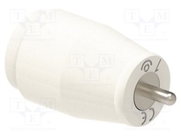 Connector: 4mm banana; socket; 25A; white; nickel plated; 26mm