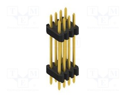 Connector: pin strips; pin header; male; PIN: 8; 1.27mm; THT; 2x4