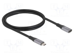 Cable; bidirectional; USB C socket,USB C plug; gold-plated; 1m