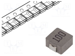 Inductor: wire; SMD; 10uH; Ioper: 3.2A; 125mΩ; Body dim: 5.2x5.2x3mm